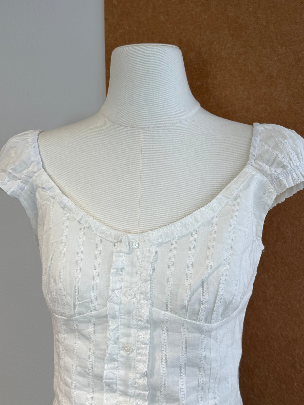 Jacquard Puff-Sleeve Corset Blouse | Nixie
