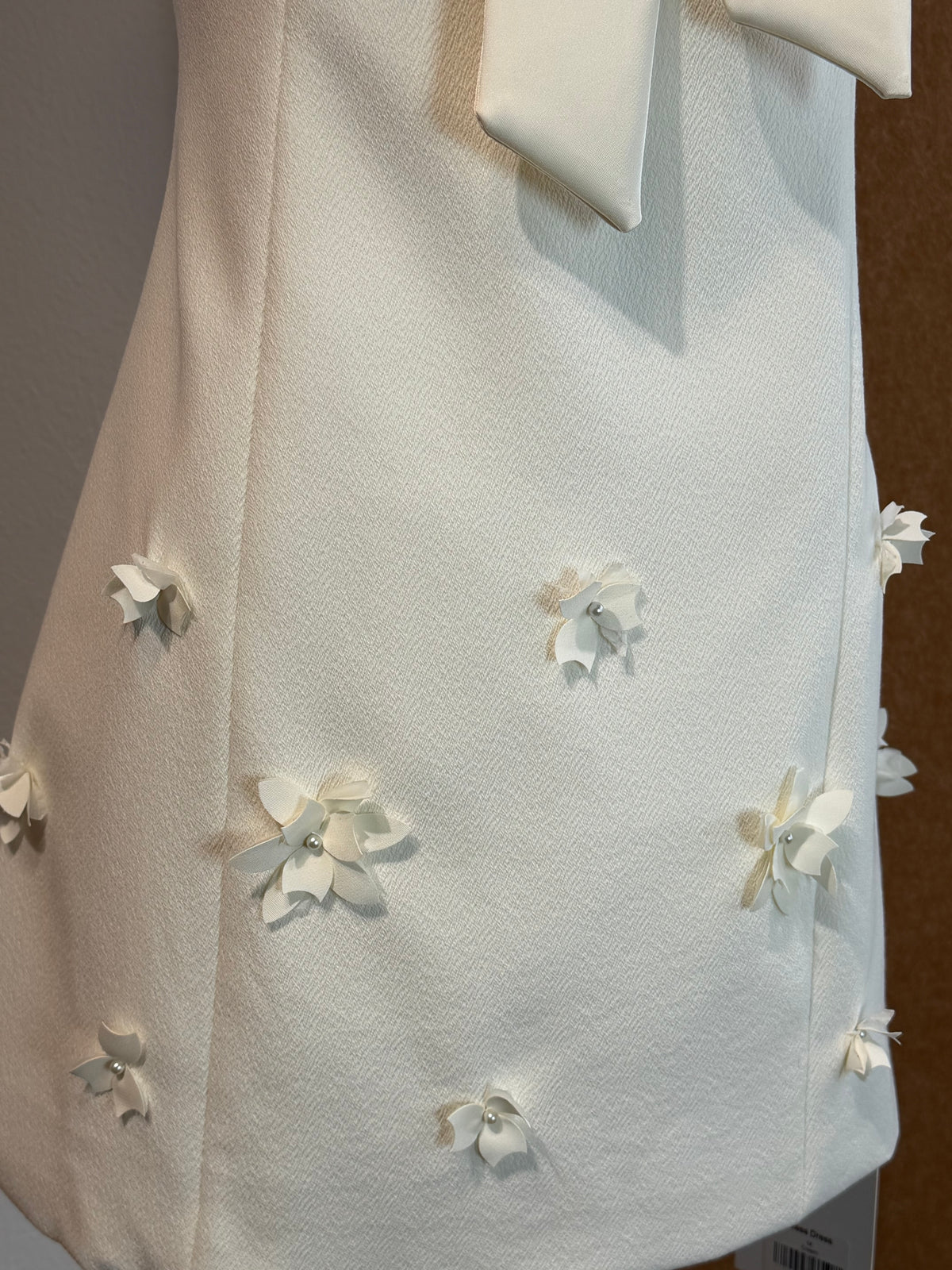 Pearl Collar 3D Floral Bow Mini Dress | Jess