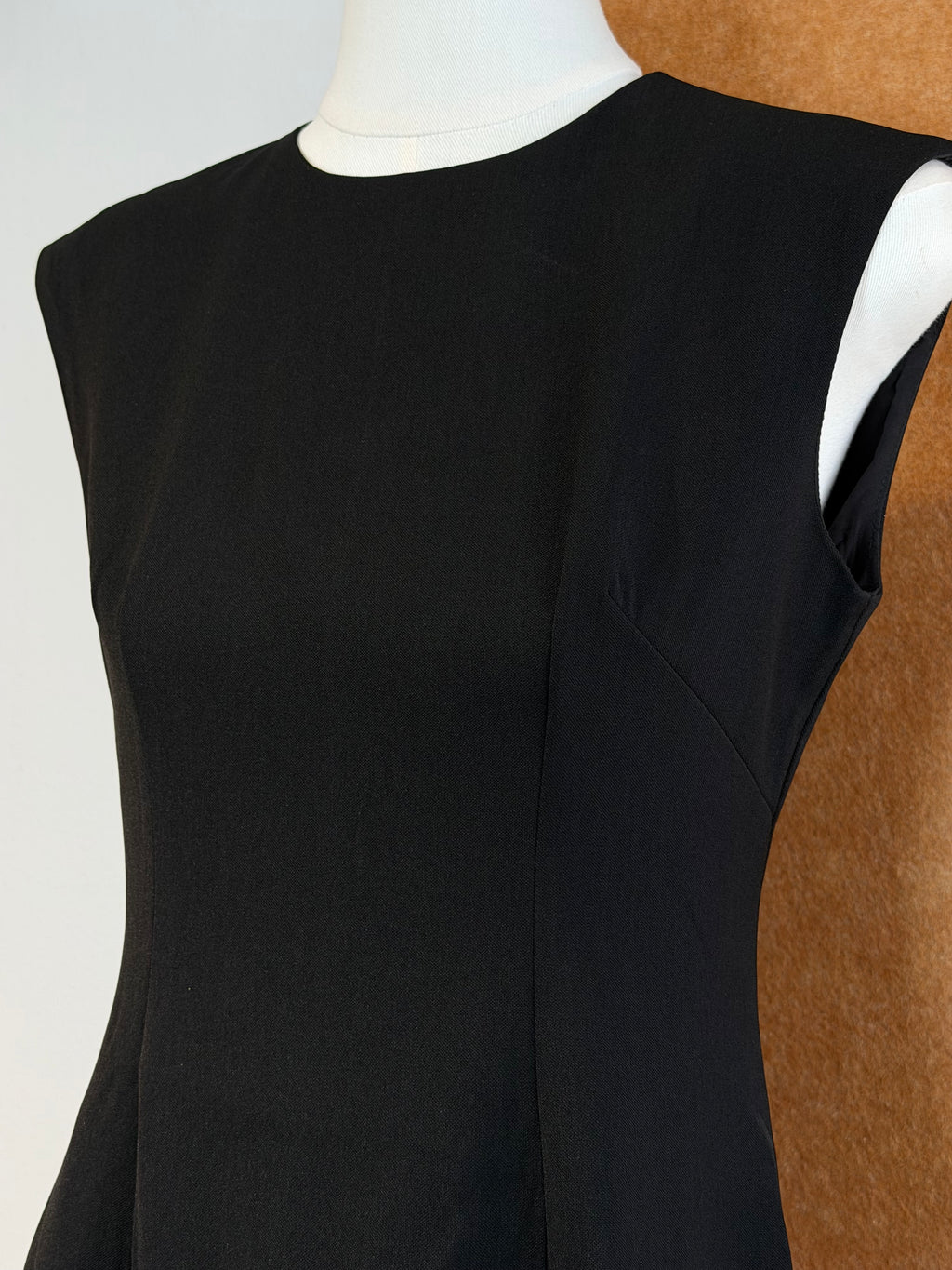 Colour-Block Asymmetric Ruffle Midi Dress | Allison