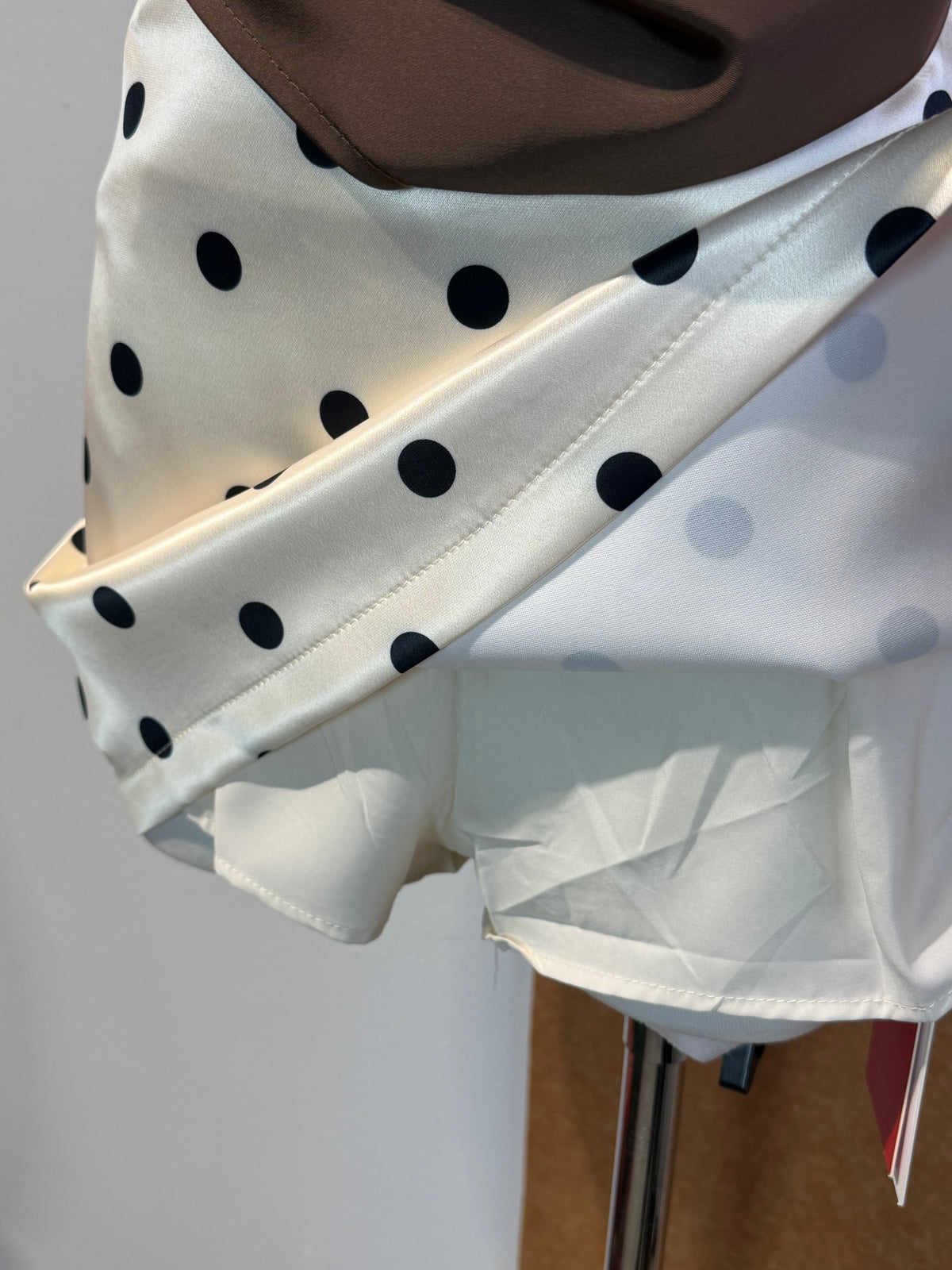 Polka Dot Satin Mini Skirt | Azura