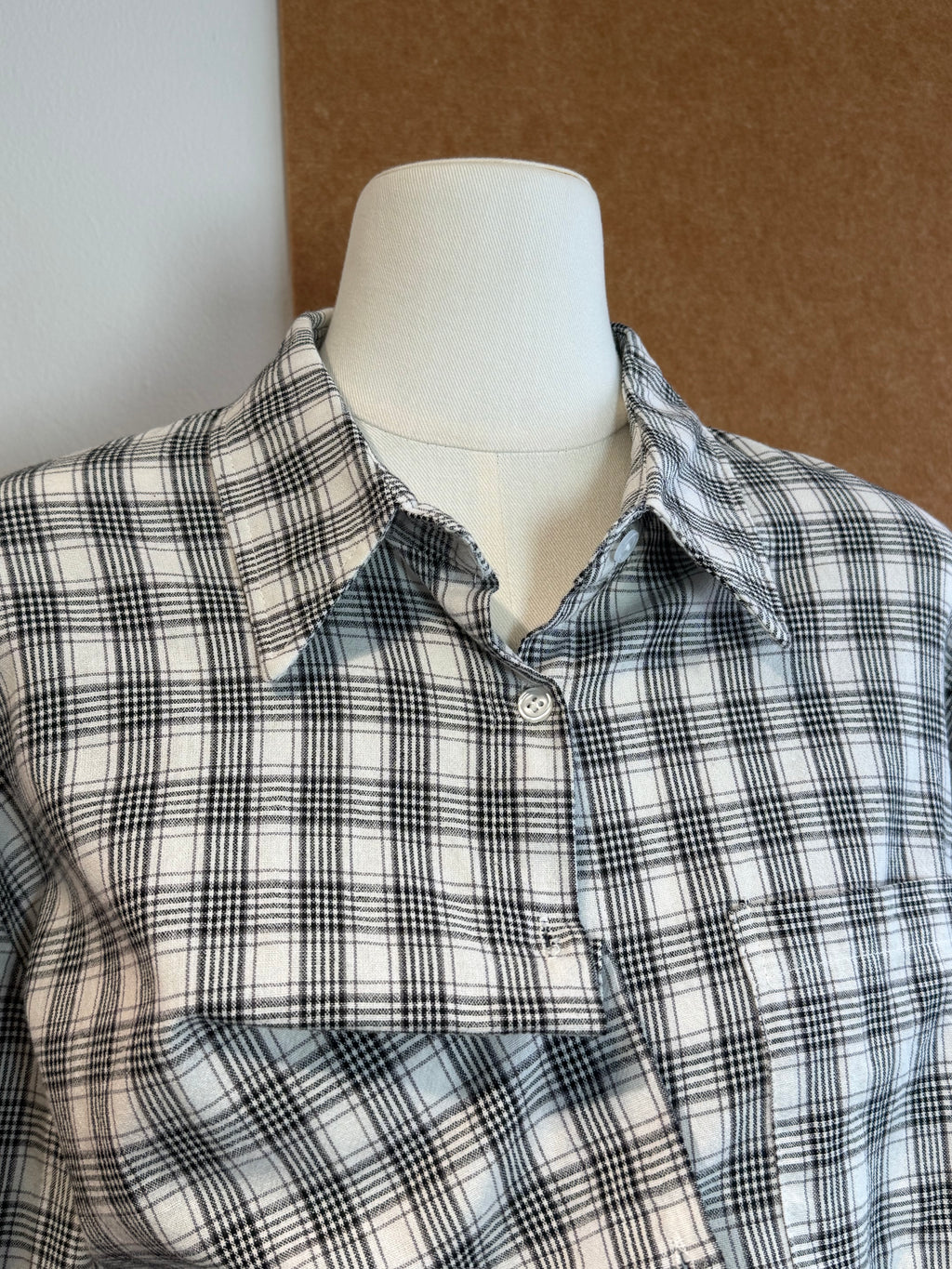 Plaid Oversized Drop-Shoulder Shirt | Cecilia