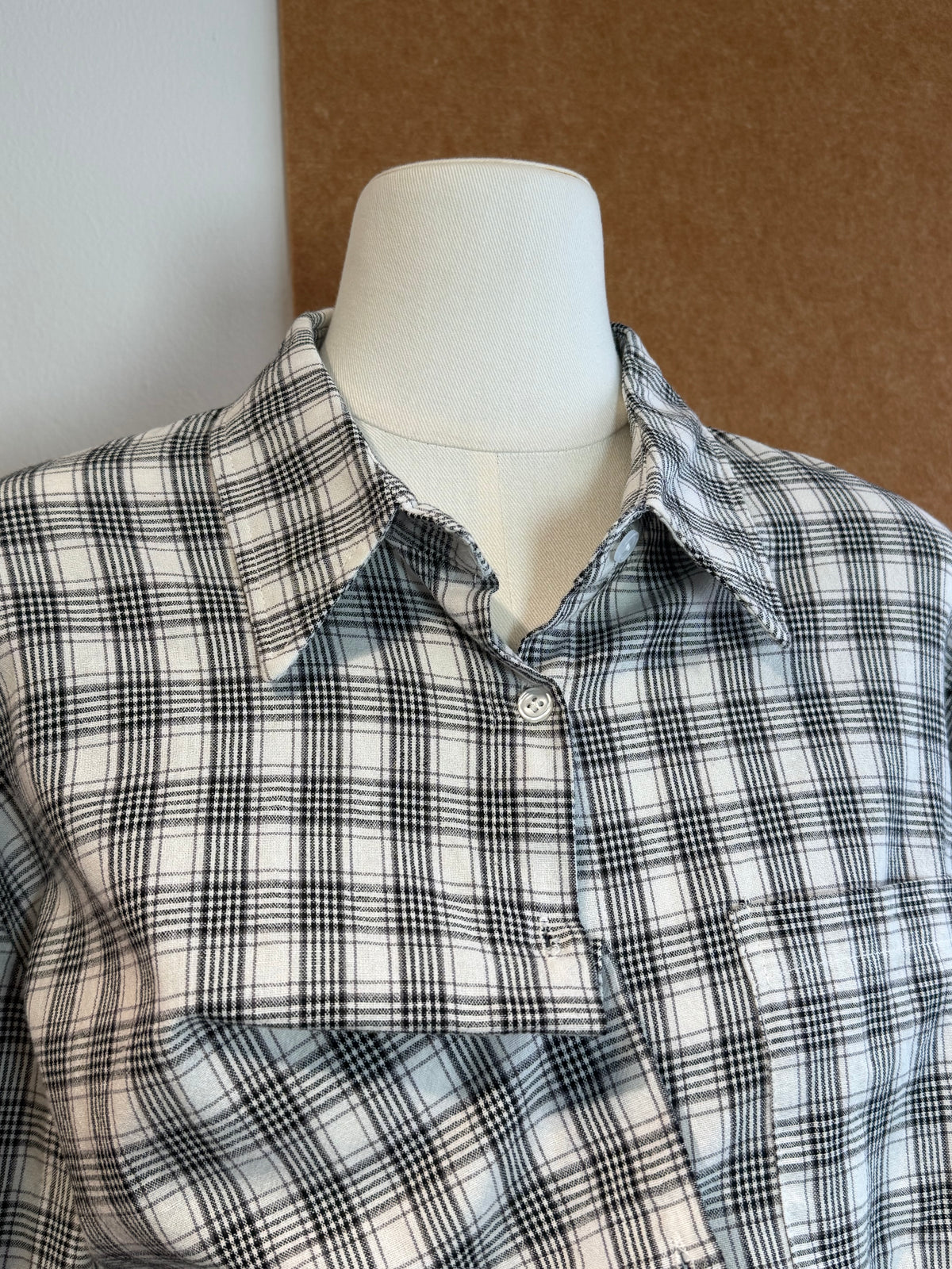 Plaid Oversized Drop-Shoulder Shirt | Cecilia
