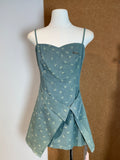 Bow Print Denim Mini Dress | Jessie