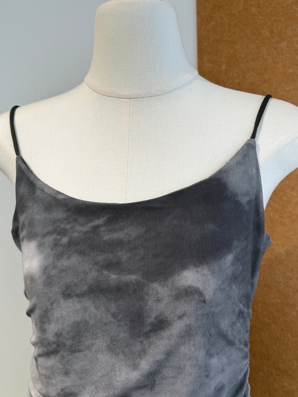 Storm Print Mesh Ruffle Cami | Hera