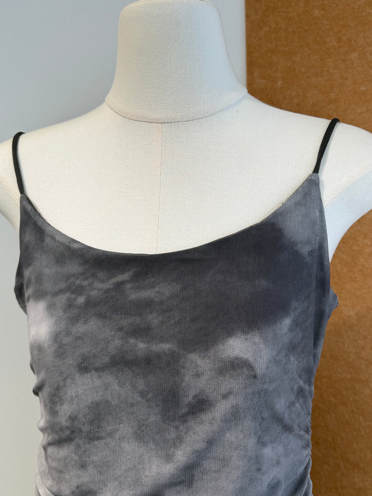 Storm Print Mesh Ruffle Cami | Hera