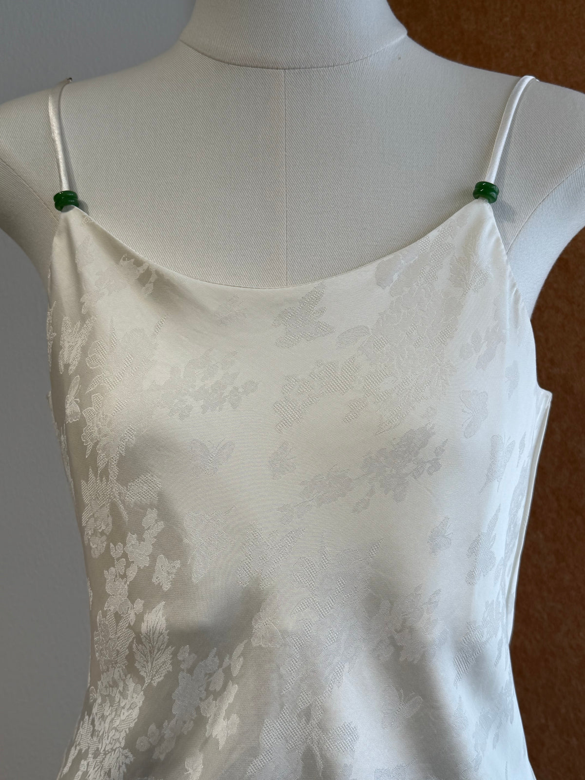 Jade Ring Strap Jacquard Satin Cami Top | Brisa