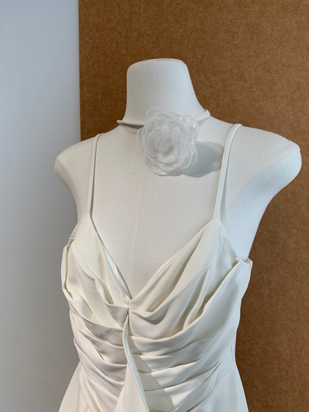 Draped Ruffle Halter Maxi Dress | Myra