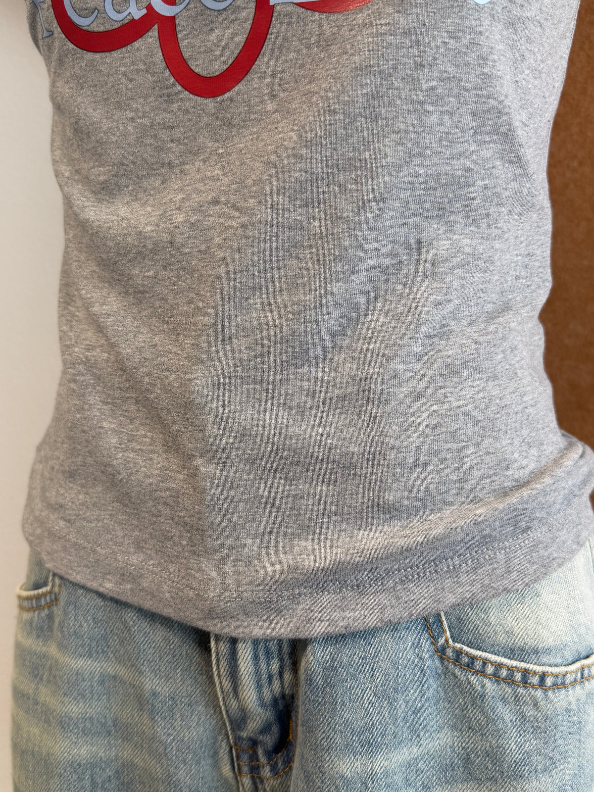 Flower Graphic Fitted Tee | Alan Top