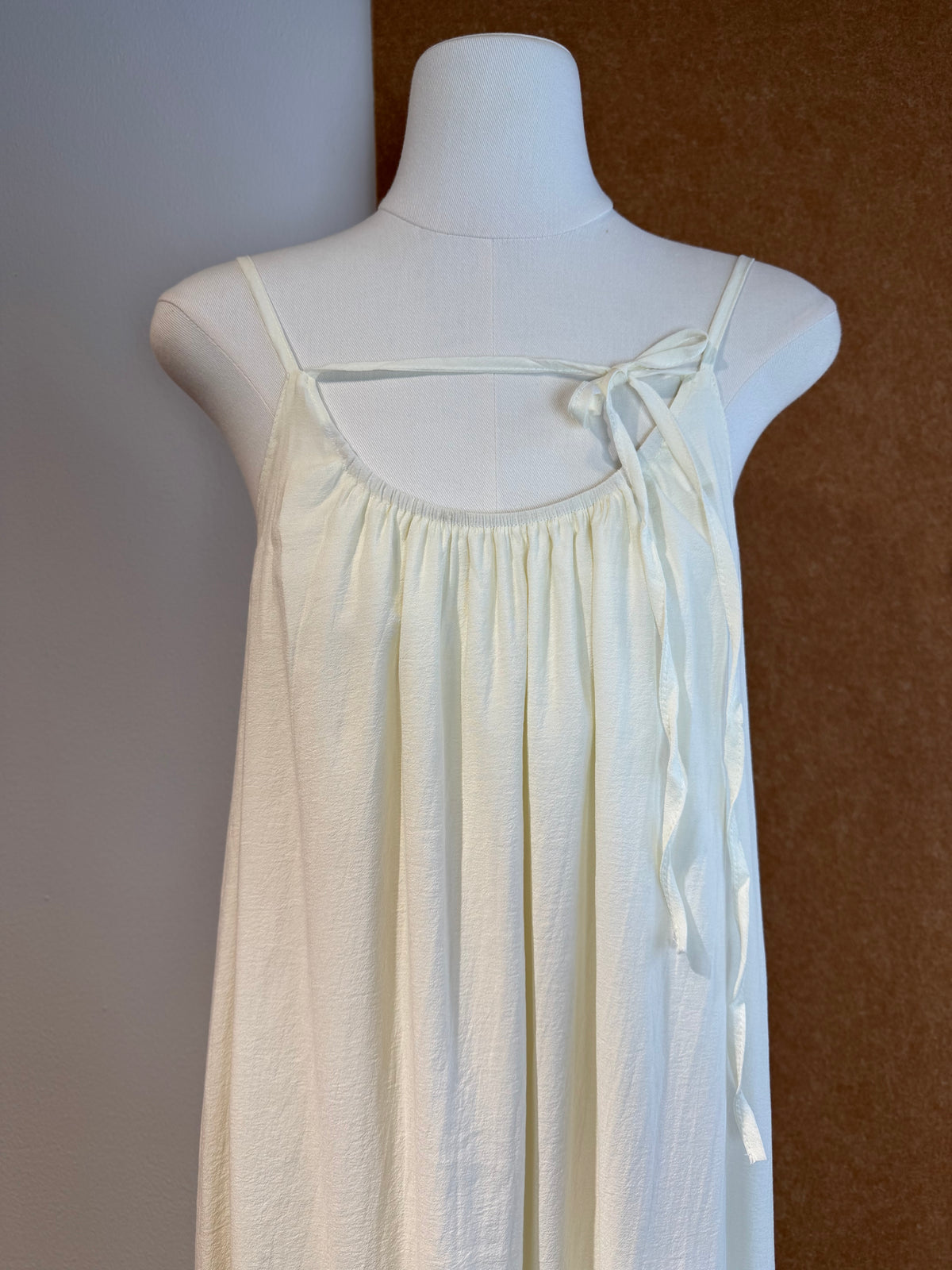 Gathered Crinkle-Pleat Slip Maxi Dress | Alice