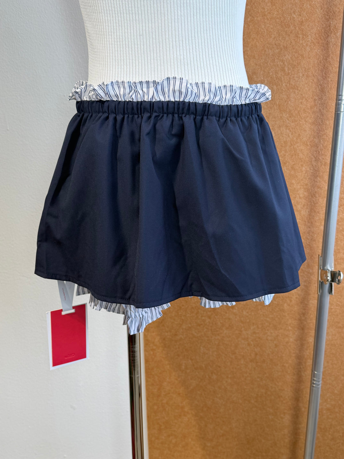 Navy Stripe Layered Skort | Vega