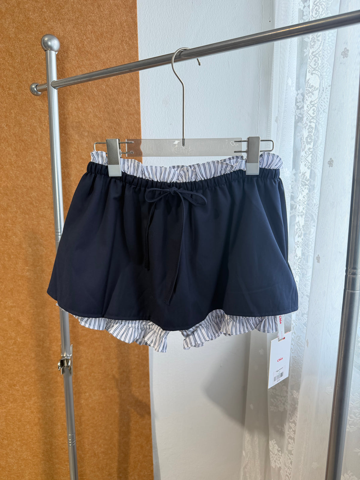 Navy Stripe Layered Skort | Vega