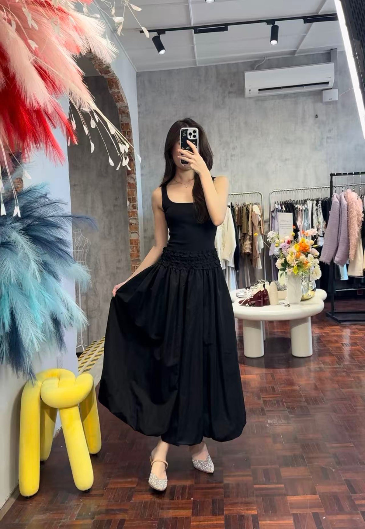 Ruffle-Waist Bubble-Hem Dress | Bliss Dress