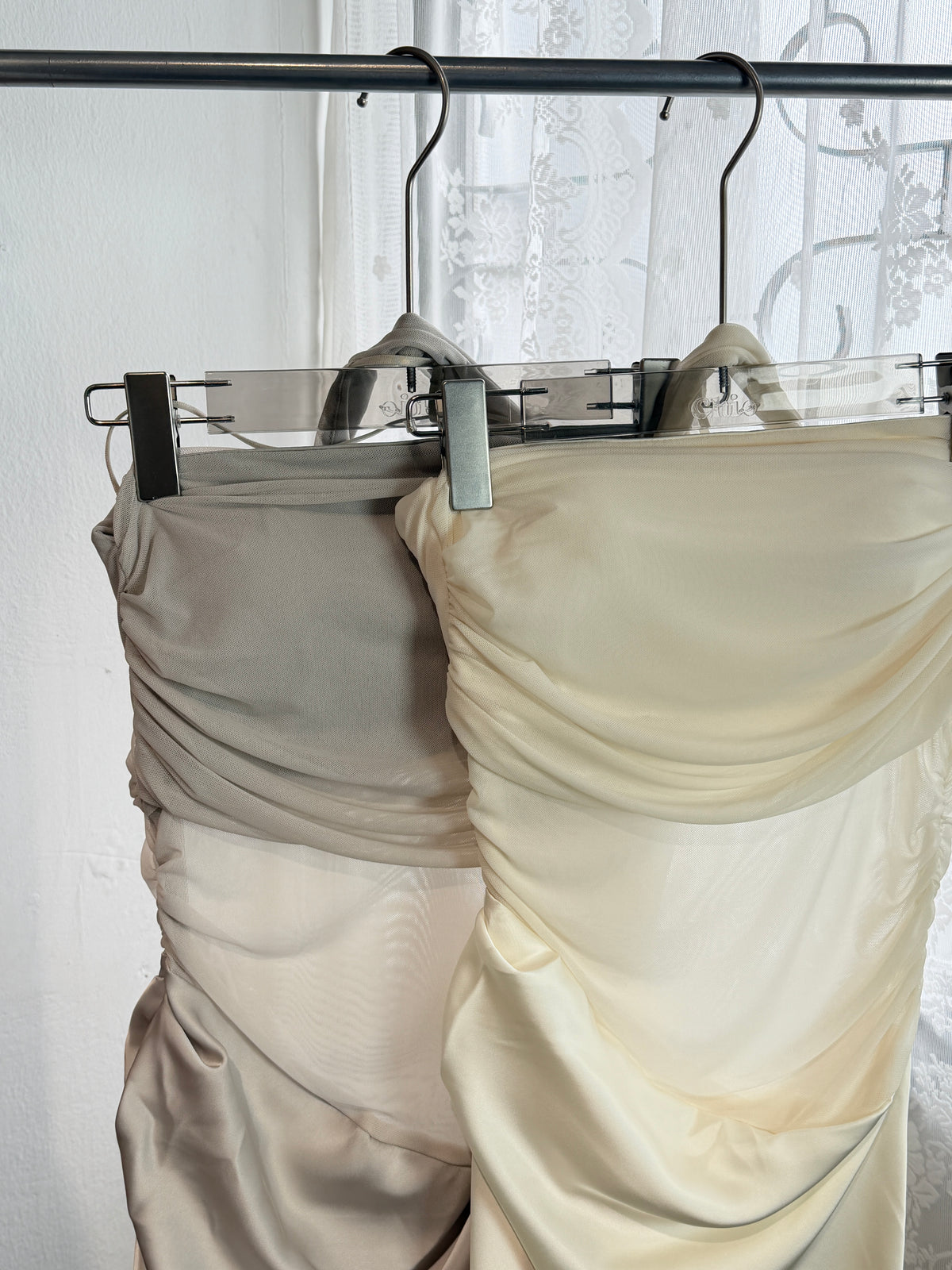 Ruched Halter Neck Satin Maxi Dress | Skylar
