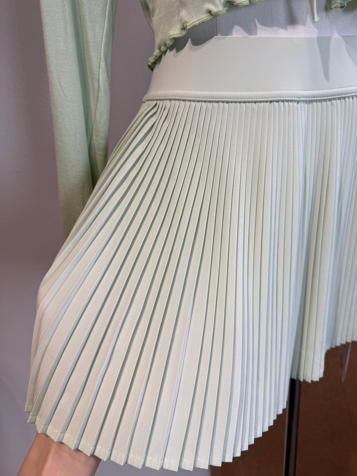Accordion Pleated Mini Skort | Ayla
