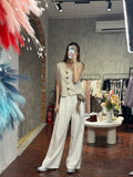 Linen High-Rise Wide-Leg Trousers | Madeline