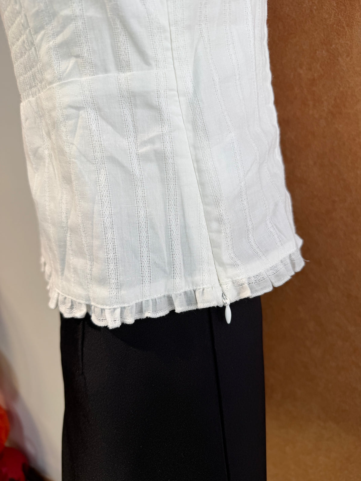 Jacquard Puff-Sleeve Corset Blouse | Nixie