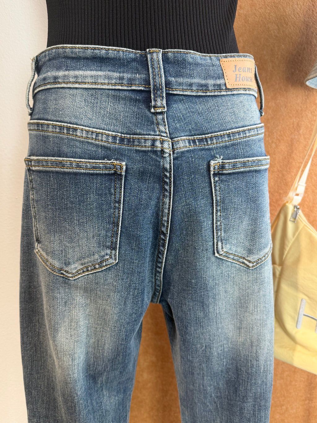 Washed Blue Flared Jeans | Mia Bottom