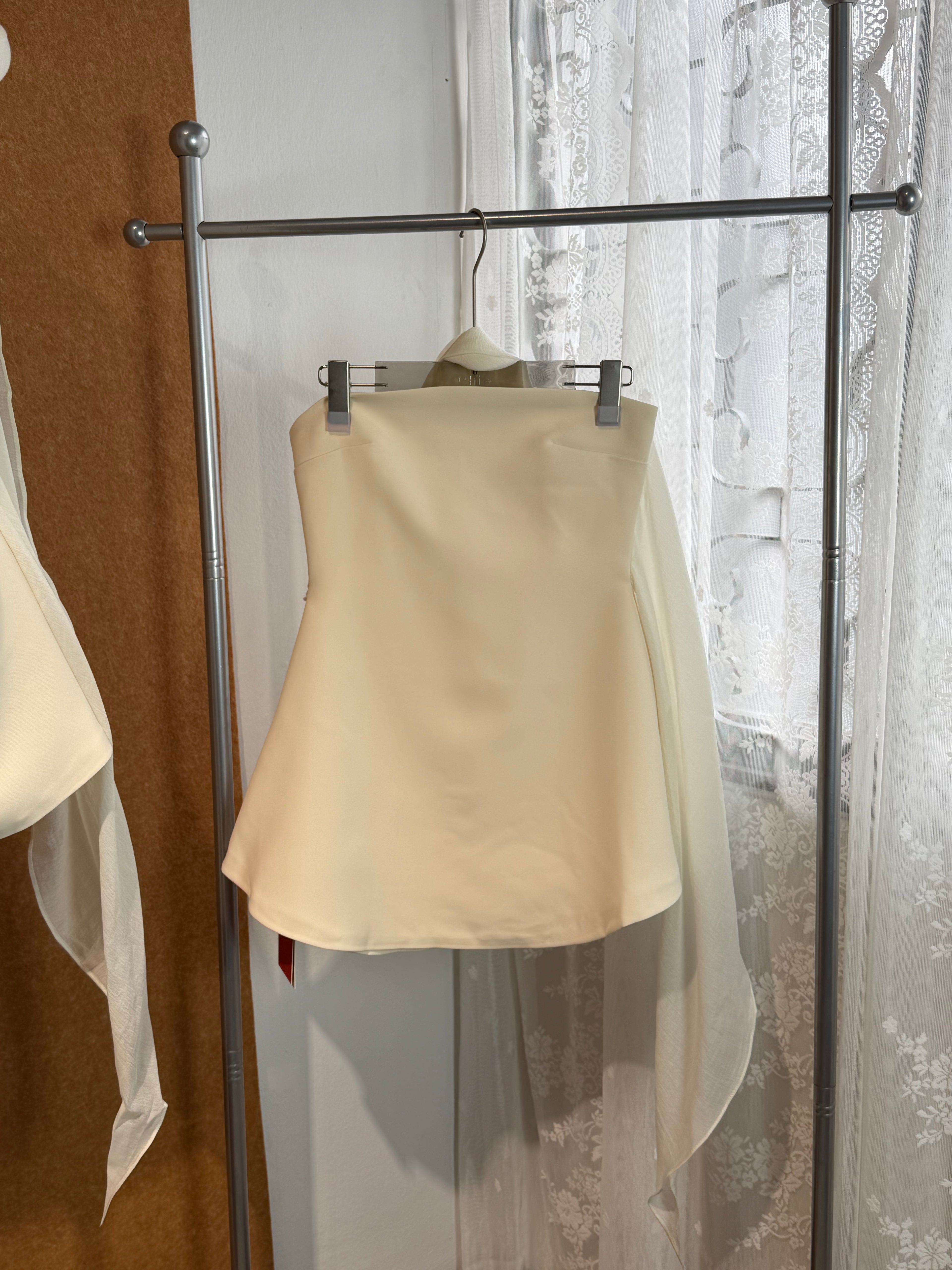 Satin Strapless Mini Dress & Scarf Set | Veda