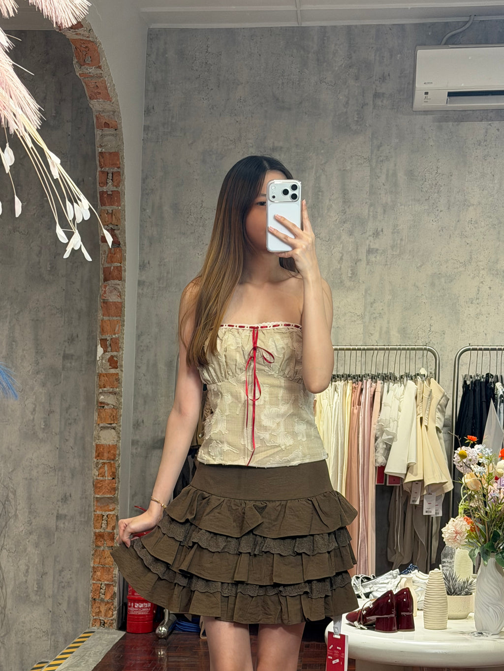 Textured Corset Bustier Top | Priscilla