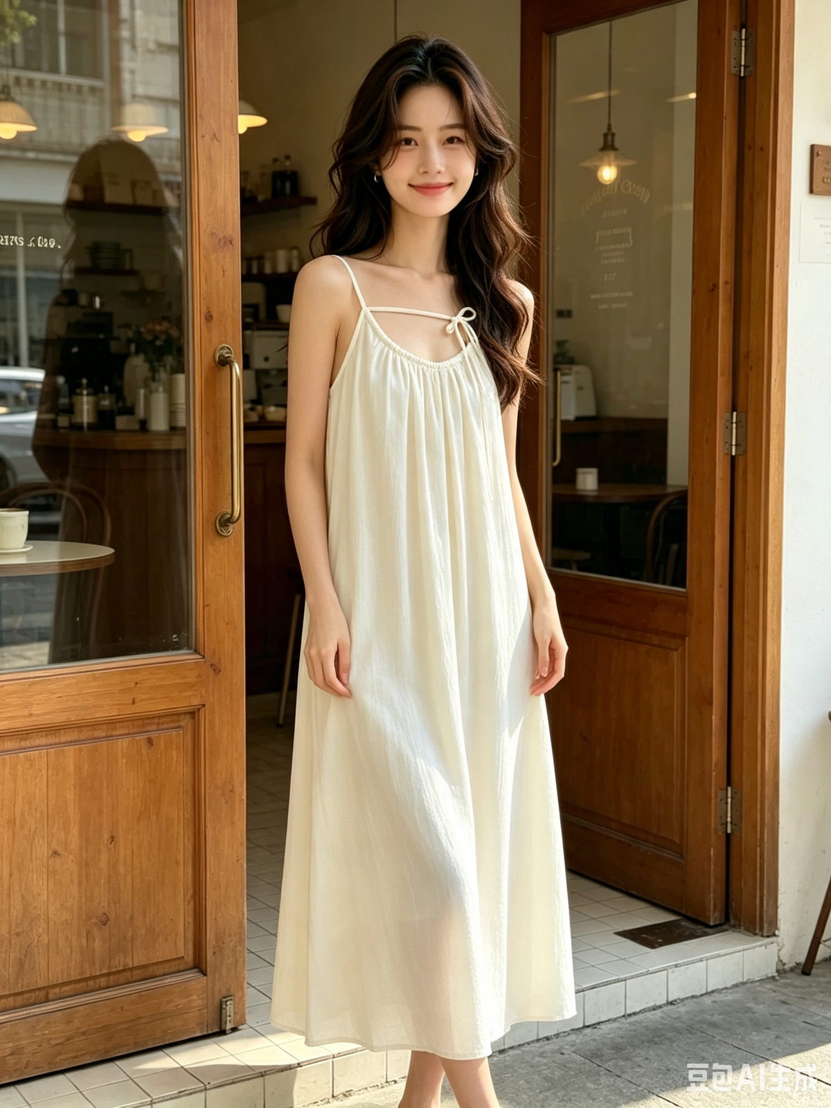 Gathered Crinkle-Pleat Slip Maxi Dress | Alice