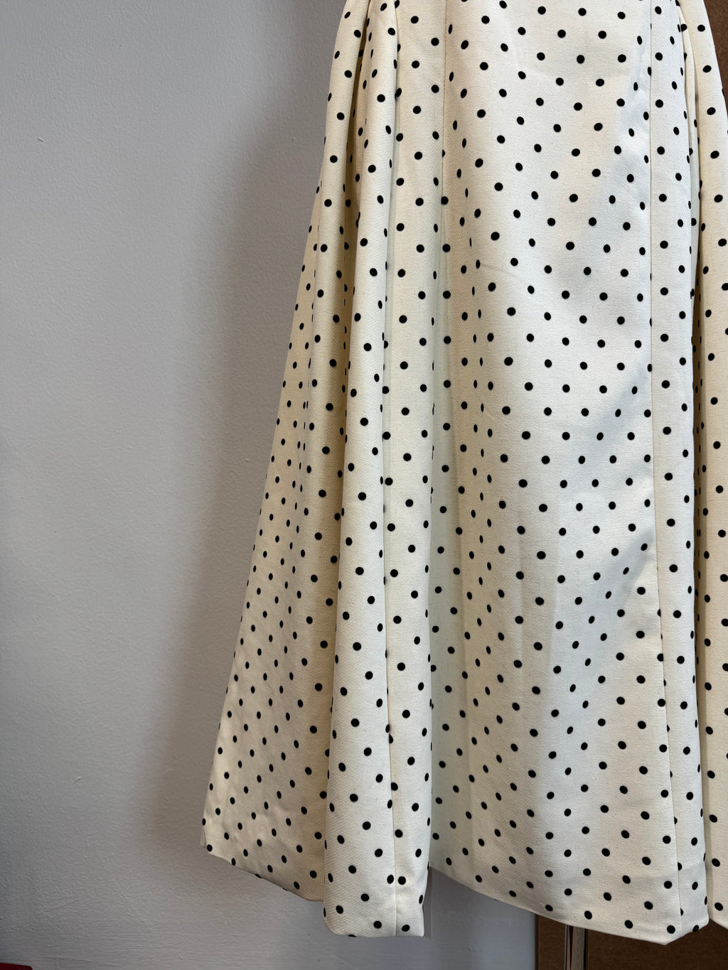 Polka Dot Square-Neck Pleated Maxi Dress | Elise