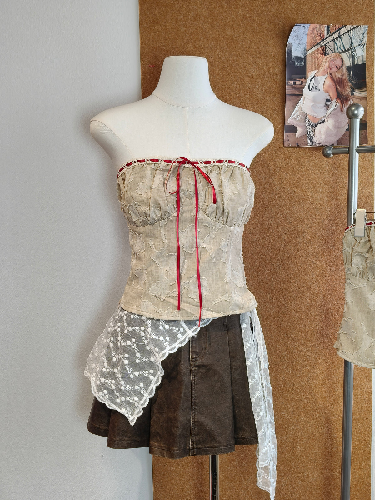 Textured Corset Bustier Top | Priscilla