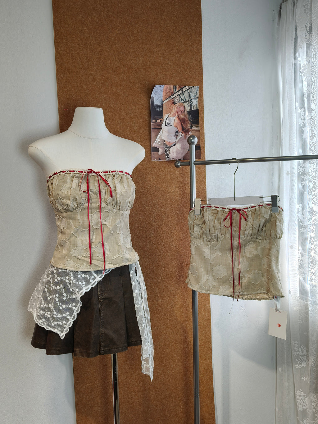 Textured Corset Bustier Top | Priscilla