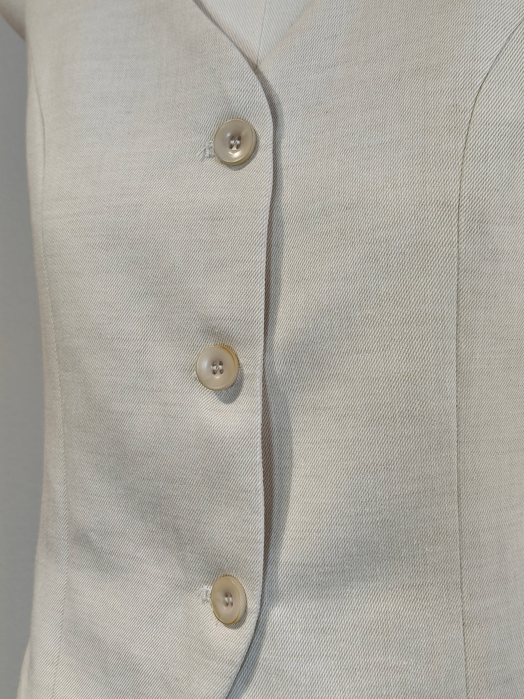 Pointed-Hem V-Neck Waistcoat Vest | Arabella