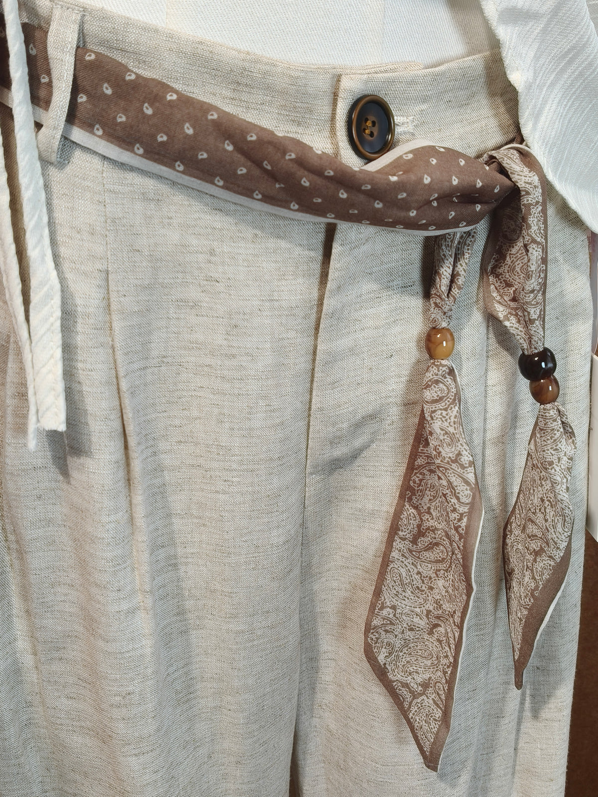 Linen High-Rise Wide-Leg Trousers | Madeline