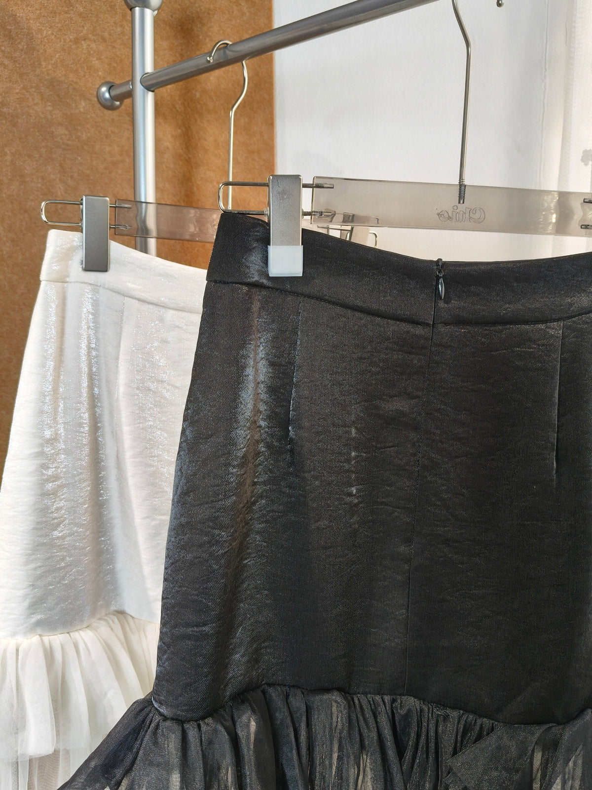 Two-Tier Tulle Ruffle Midi Skirt | Piper