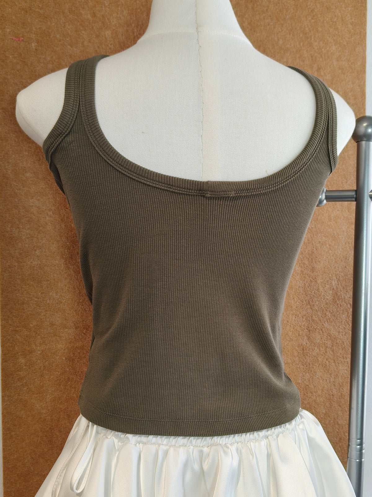 Ribbed Anti-Slip Bandeau Top | Iris