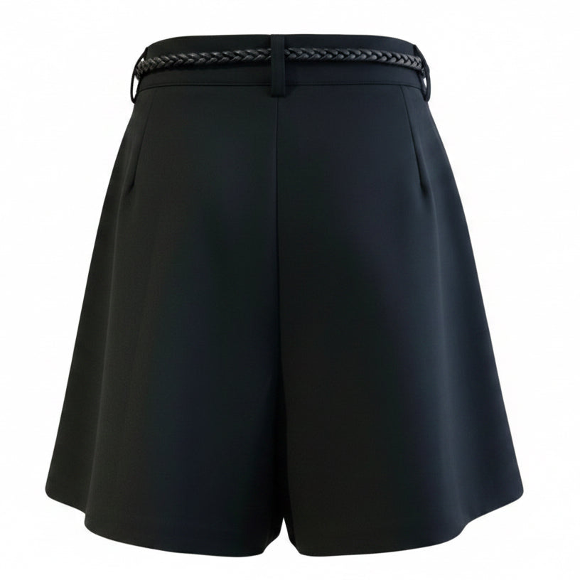 High-Rise A-Line Suiting Shorts | Natalie