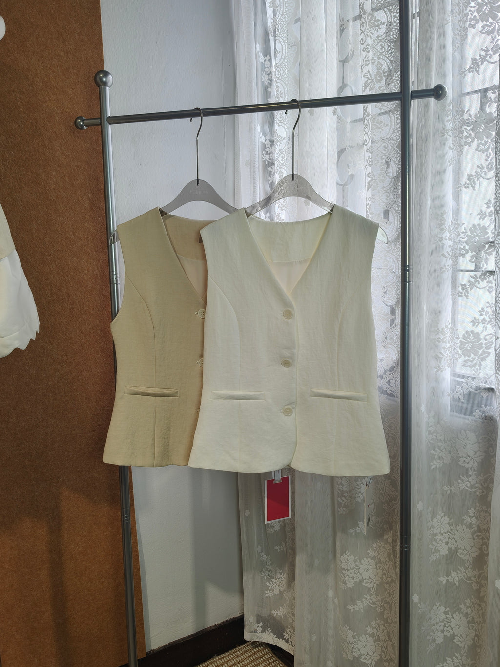 Structured V-Neck Waistcoat Vest | Nicole