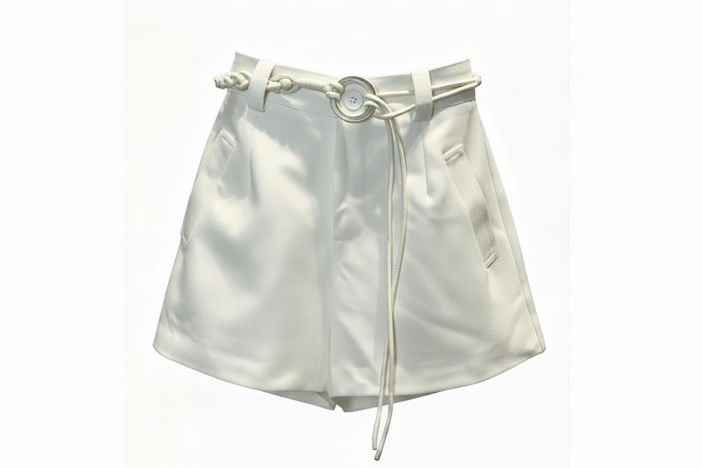High-Rise A-Line Suiting Shorts | Natalie