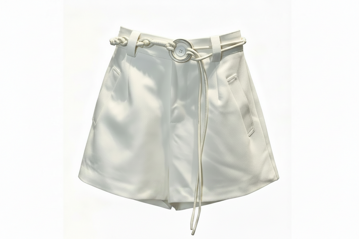 High-Rise A-Line Suiting Shorts | Natalie