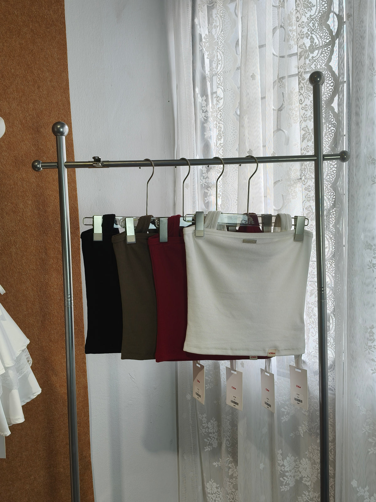 Ribbed Anti-Slip Bandeau Top | Iris
