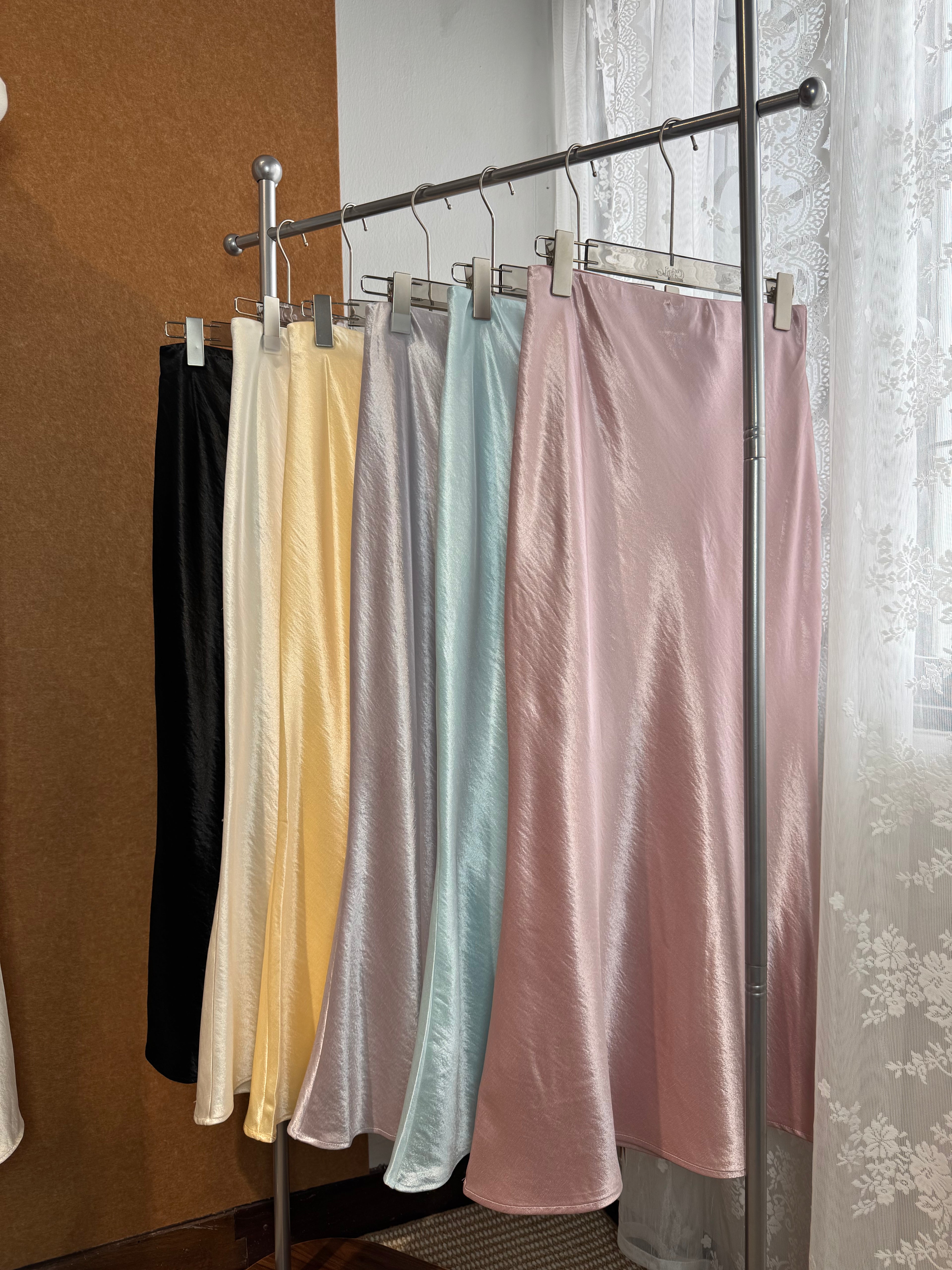 Jacquard Satin Midi Skirt | Dolly