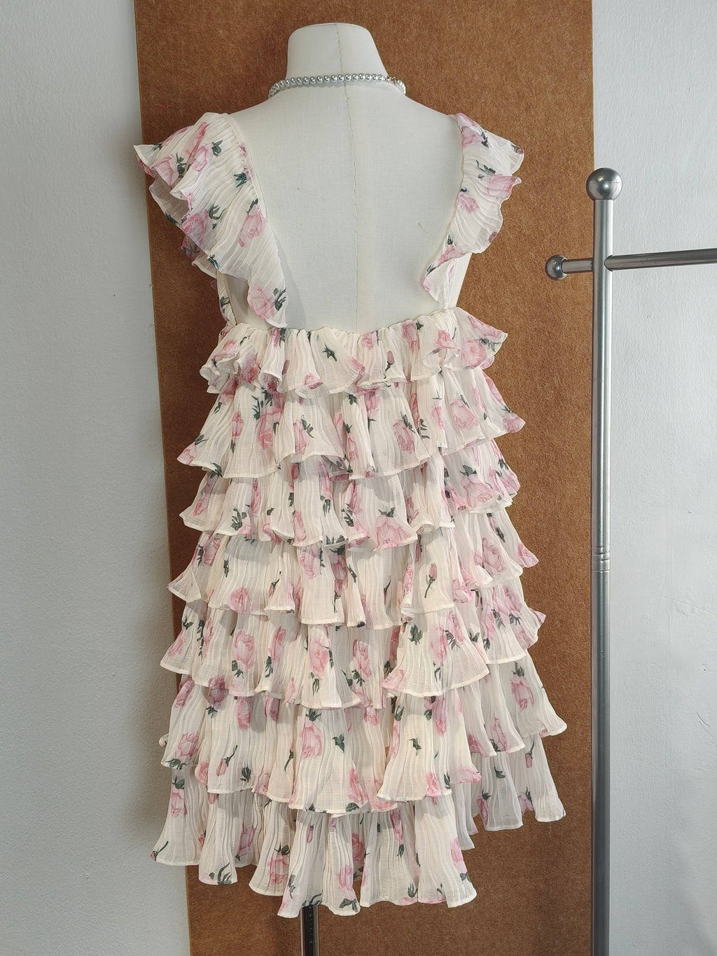 Watercolour Floral Tiered Ruffle Cake Dress | Kynra