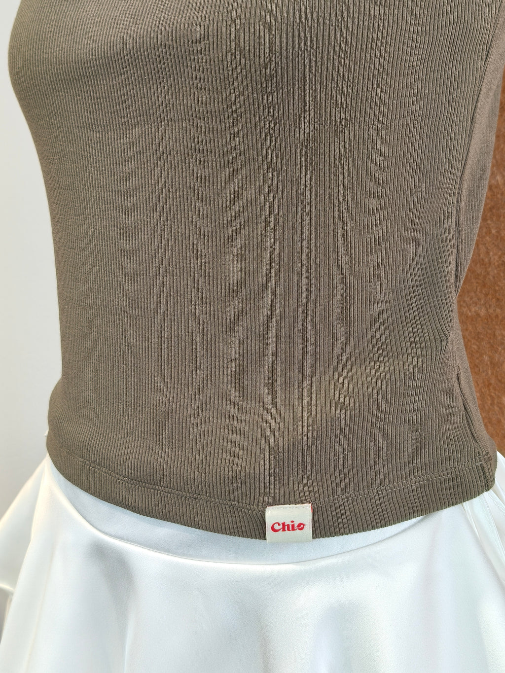 Ribbed Anti-Slip Bandeau Top | Iris