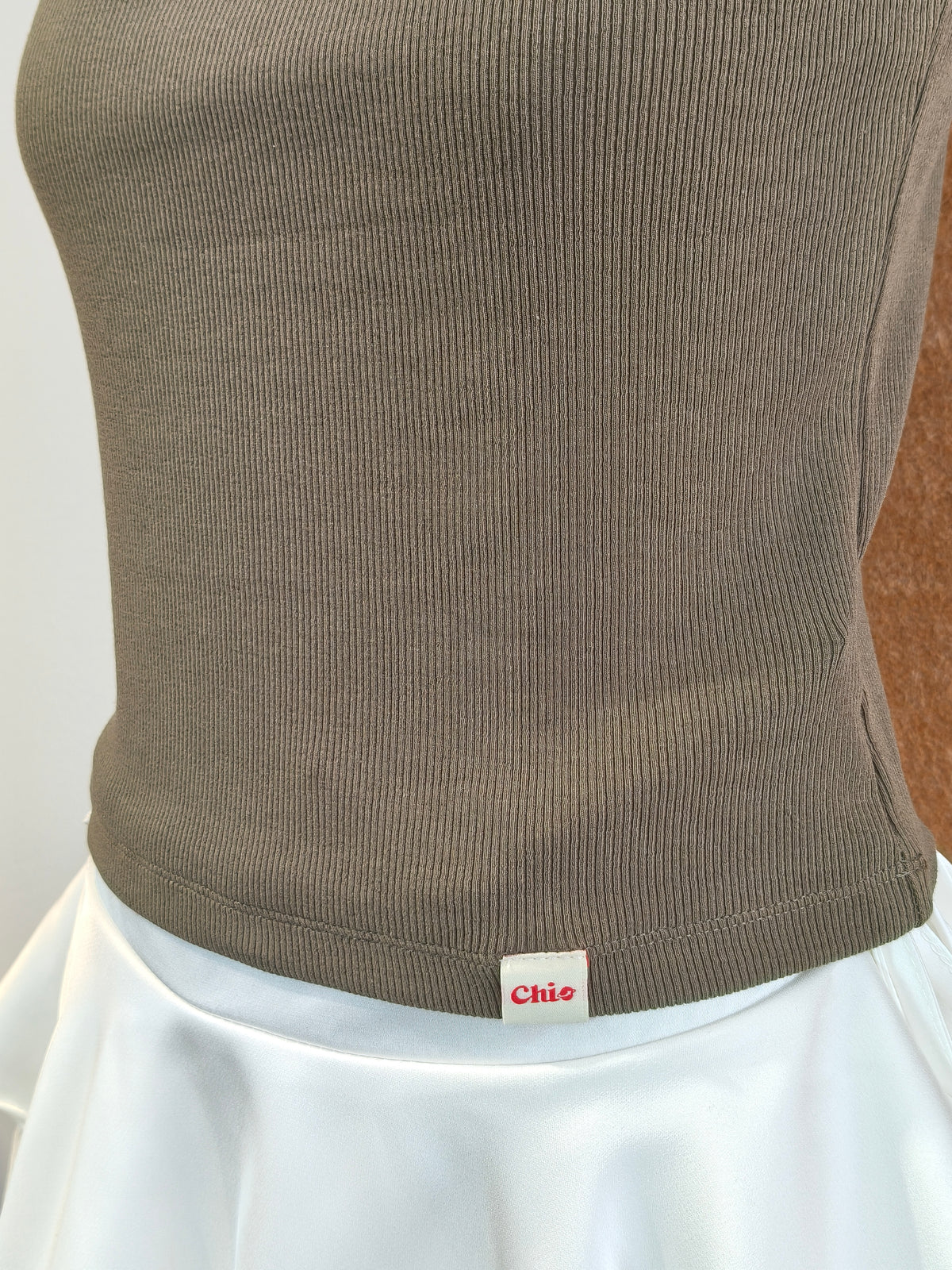 Ribbed Anti-Slip Bandeau Top | Iris