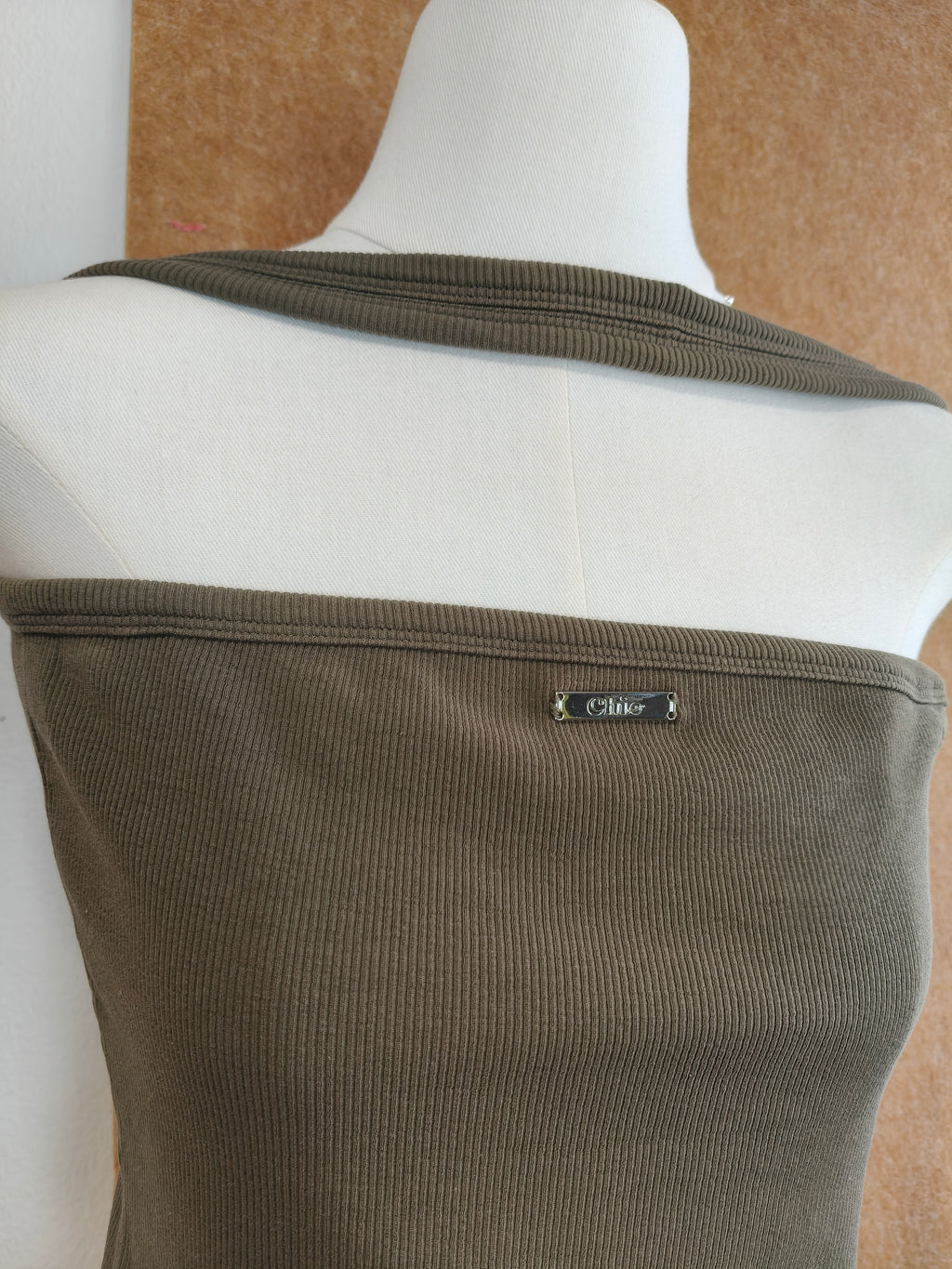 Ribbed Anti-Slip Bandeau Top | Iris