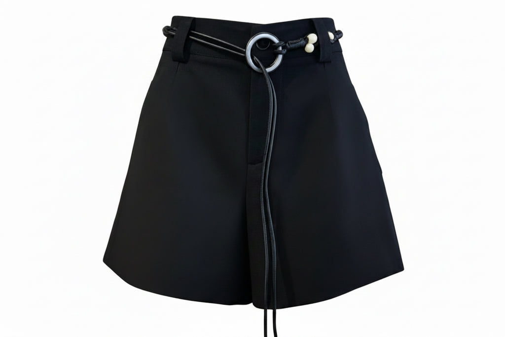 High-Rise A-Line Suiting Shorts | Natalie