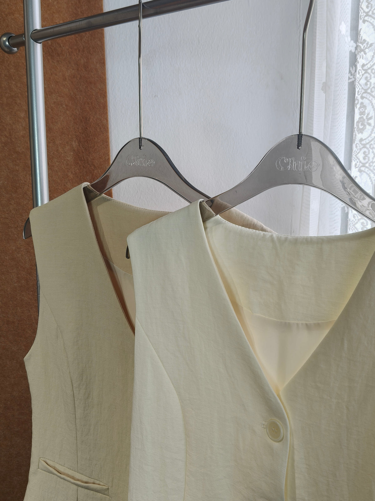 Structured V-Neck Waistcoat Vest | Nicole
