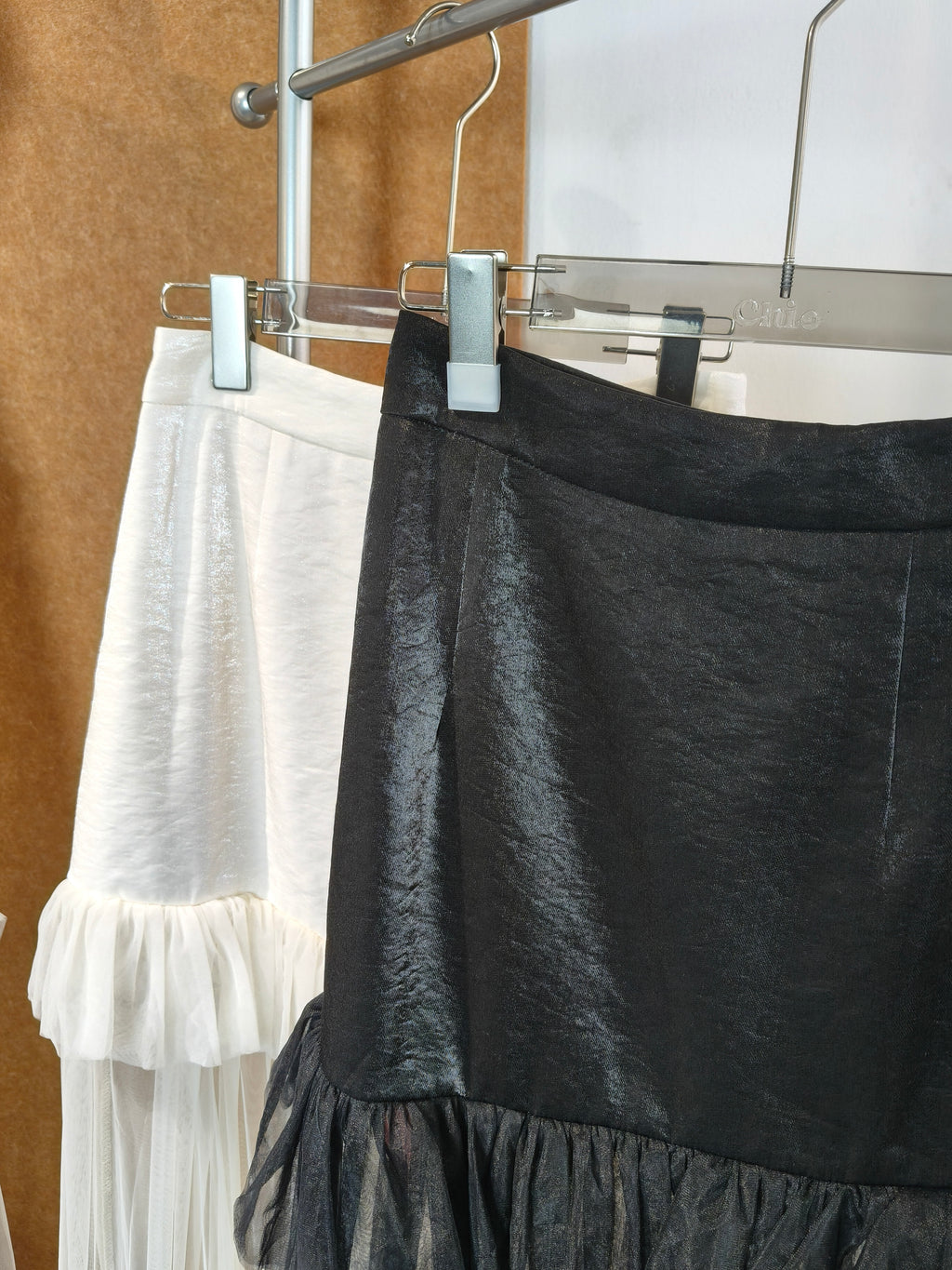 Two-Tier Tulle Ruffle Midi Skirt | Piper