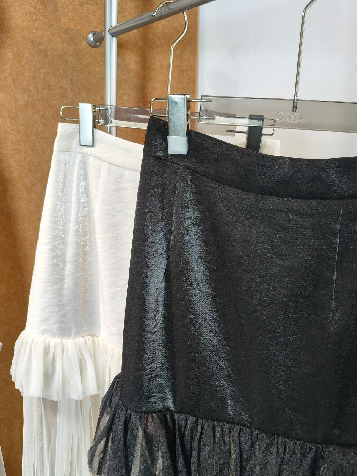 Two-Tier Tulle Ruffle Midi Skirt | Piper