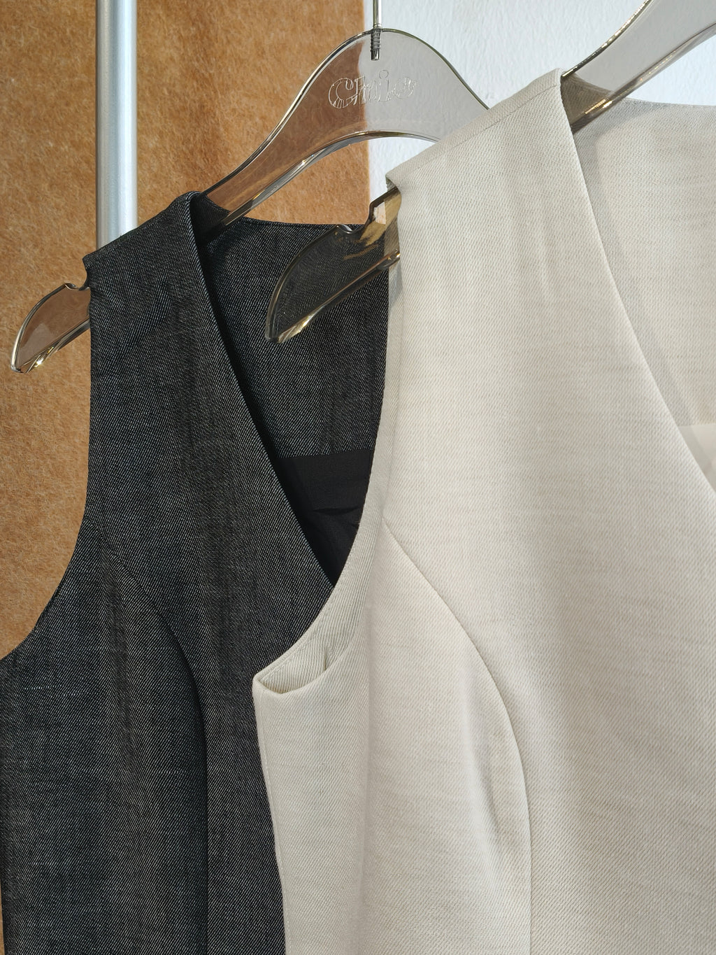 Pointed-Hem V-Neck Waistcoat Vest | Arabella